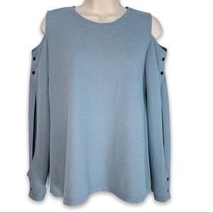 Ivanka Trump Split Sleeve Blue Top
